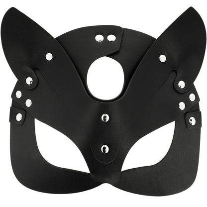 Maschera in pelle vegana con orecchie da gatto